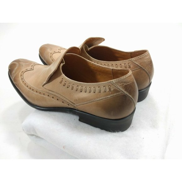 Steve Madden Tan Beige Brown Embroidered Brogue 8 main image 6